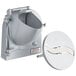 A silver Avantco Slicer Attachment with a metal plate and a lid.