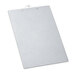 A white rectangular aluminum clipboard with a metal clip.