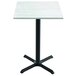 a table with a white top