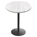 a white table with a white surface