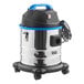 A Lavex wet/dry vacuum cleaner on wheels with a blue handle.