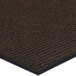 A brown Lavex Needle Rib indoor entrance mat with black trim.