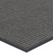 A gray Lavex Needle Rib indoor entrance mat with a black border.