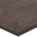 A brown Lavex Olefin indoor entrance mat with a black border.