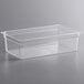 a clear plastic container with a long handle