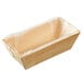 A Solia rectangular wooden punnet with a clear plastic wrap inside.