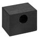 A black cube with a hole.