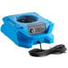 A blue Lavex air blower with a fan and a black cord.