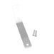 A silver metal bracket for a Taylor 6" Dial Thermometer with screws.