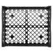 A black plastic grid with circles.