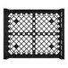 A black plastic Orbis bakery bread tray with a lattice pattern of circles and dots.
