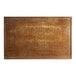 A Lancaster Table & Seating rectangular butcher block table with a vintage wood finish on a blank background.