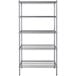 A Steelton wire shelving unit with five shelves.