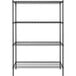 A Steelton black wire shelving unit with four shelves.