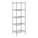 A Steelton chrome wire shelving unit with 5 shelves.