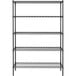 A Steelton black wire shelving unit with 5 shelves.