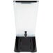 A black Tablecraft plastic beverage dispenser.