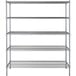 A Steelton wire shelving unit with 5 shelves.