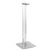 An Advance Tabco metal hand sanitizer stand with a square base.