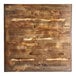 A Lancaster Table & Seating wood butcher block table with a brown and white finish.