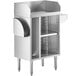 A stainless steel Regency waitress station with shelves.