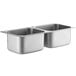 A Regency stainless steel double sink with two compartments.