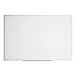 A rectangular wall-mount melamine whiteboard with an aluminum frame.