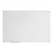 A large frameless wall-mount frosted glass dry erase board.