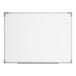 A rectangular wall-mount magnetic whiteboard with an aluminum frame.
