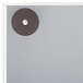 A Dynamic by 360 Office Furniture 96" x 48" frameless frosted glass dry erase board with a brown circle on it.