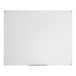 A large frameless wall-mount frosted glass dry erase board measuring 60 by 48 inches.
