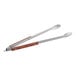 A pair of Outset stainless steel tongs with rosewood handles.