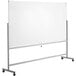 A Dynamic by 360 Office Furniture white board on a mobile stand with aluminum frame.