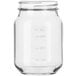 A clear Libbey Tritan plastic mason jar with a white lid.