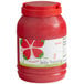 A jar of Bossen strawberry jelly topping on a counter.