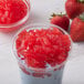 a close up of a strawberry
