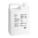A white plastic gallon container of Bossen Raspberry Concentrated Syrup with a label.