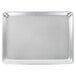 A Chicago Metallic silver bakery display tray with a textured surface.