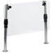 A Vollrath clear plastic breath guard with metal mounting posts.