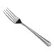 A close-up of a Delco Heavy Dominion stainless steel dinner fork with a silver handle.