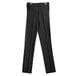Henry Segal customizable black flat front tuxedo pants with buttons on the side.