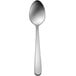 A Delco Heavy Windsor stainless steel teaspoon with a silver handle.