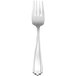 A Delco Greystoke stainless steel salad fork with a silver handle and four prongs.