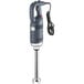 A grey and black AvaMix heavy-duty immersion blender with a cord.