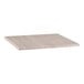 A square white ash laminate table top suitable for outdoor or indoor use.