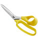 a yellow and silver scissors