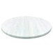 A white round Holland Bar Stool table top with a white ash surface.
