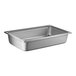 A Vollrath stainless steel transport pan with a lid.