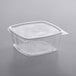 A clear plastic Choice RPET deli container with a lid.