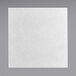 A white square Hoffmaster linen-like dinner napkin with a gray border.